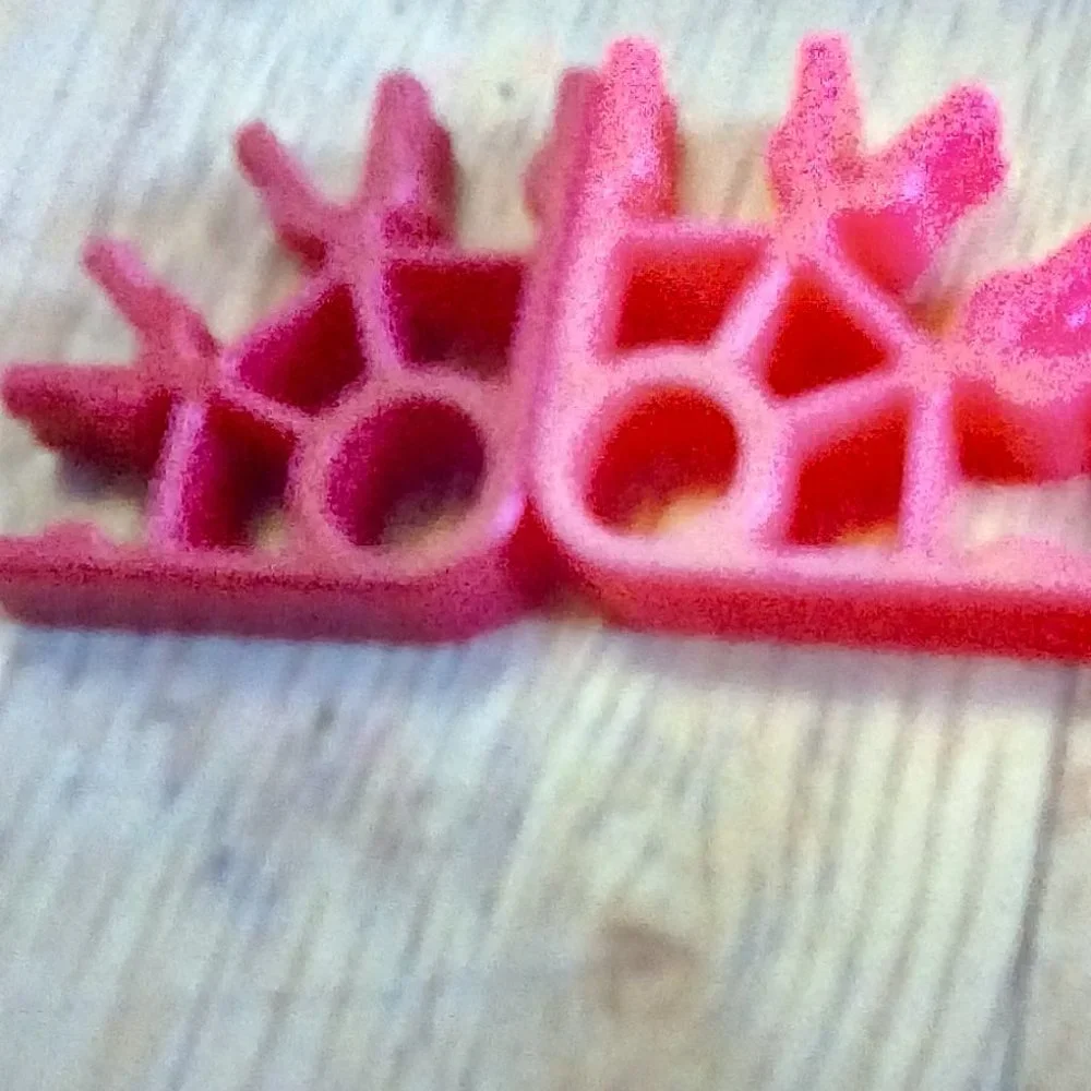 K'NEX 3 way connector red, bright red, grey